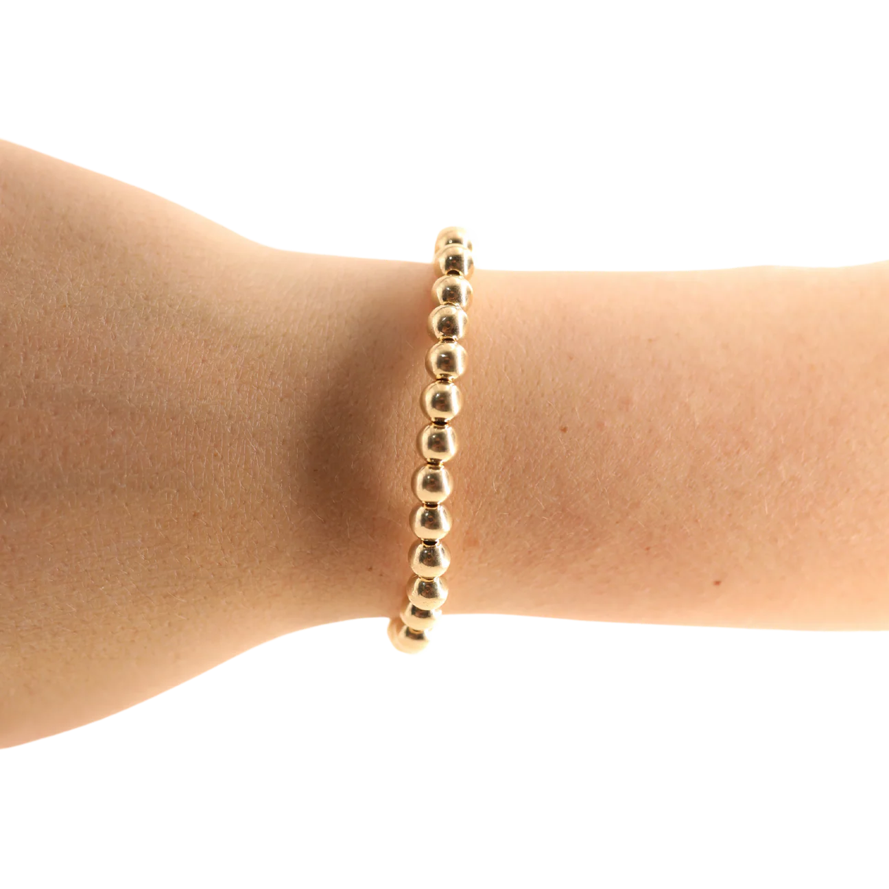 Beaded Blondes: 6mm Gold Beaded Bracelet