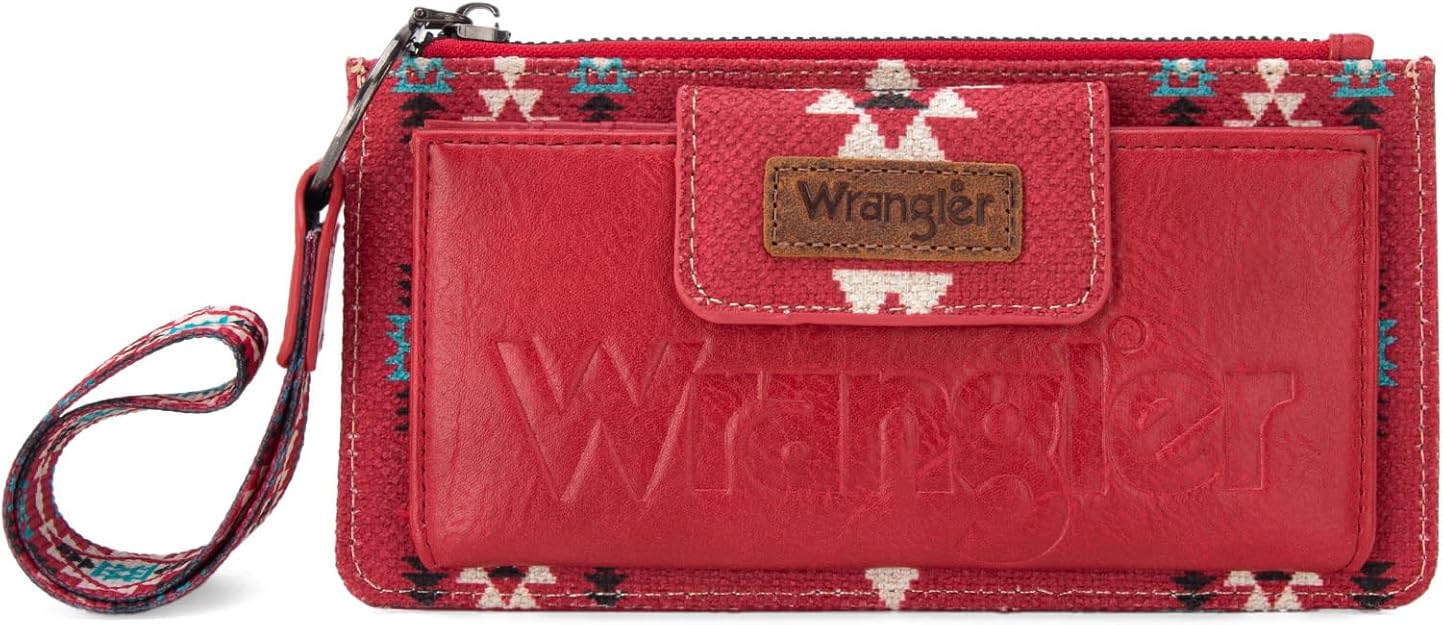 Wrangler Wallet/Wristlet Wallet-Red