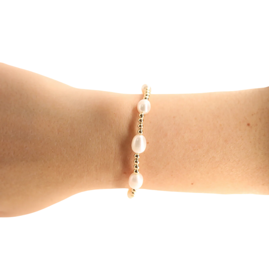 Beaded Blonds Ellie Pearl Bracelet