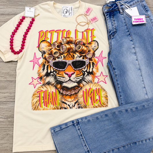 Better Late Than Ugly Rhinestone Tee