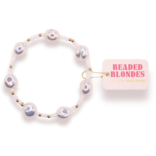 Beaded Blondes Sadie Sprinkle Bracelet: White