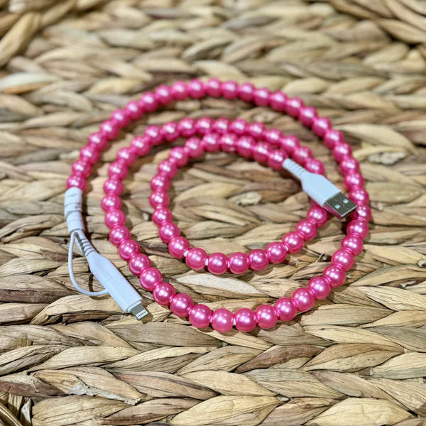 Pink Pearl Phone Charger