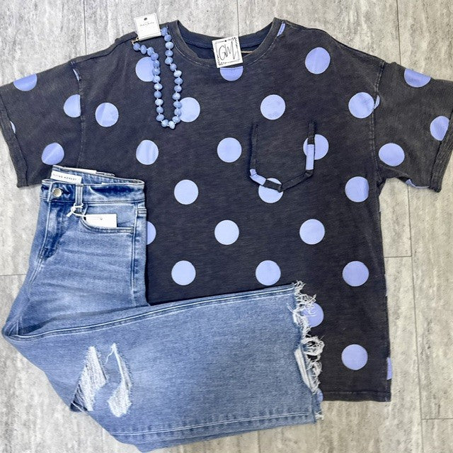 Polka Dot Oversized Tee-2 Colors