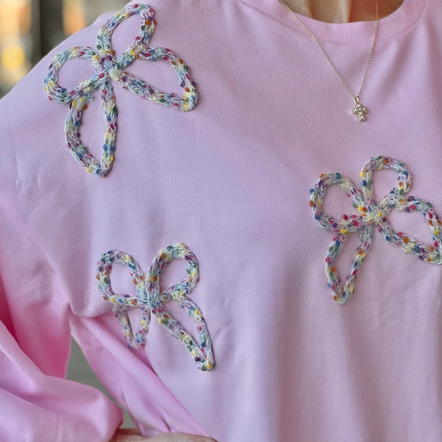 Colorful Bow Sweatshirt