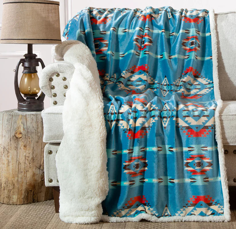 Wrangler Carstens Turquoise Southwest Throw
