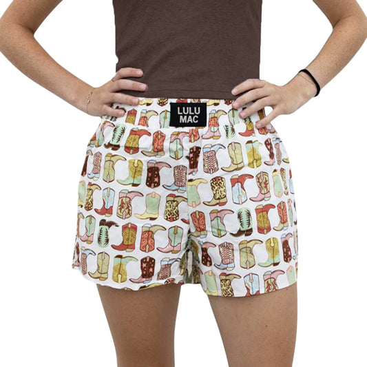 Lulu Mac Boot Boxer Short: White