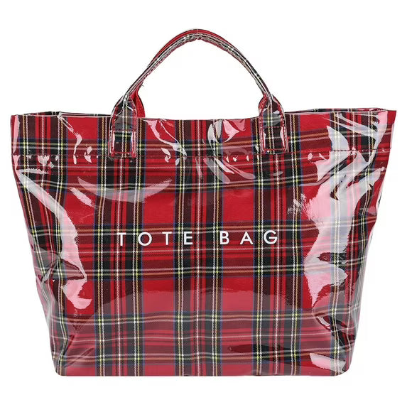 Merry Plaid Tote Bag