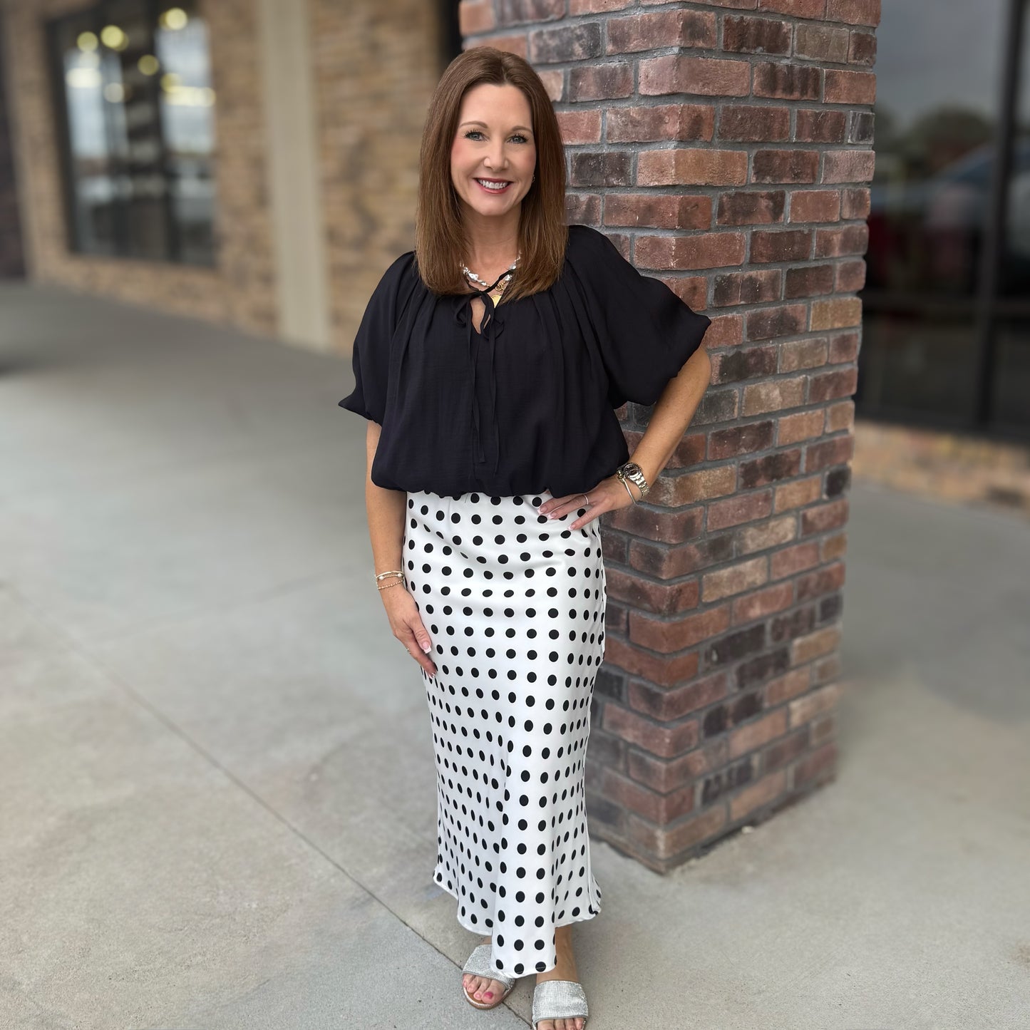 Polka Dot Days Skirt: 2 Colors