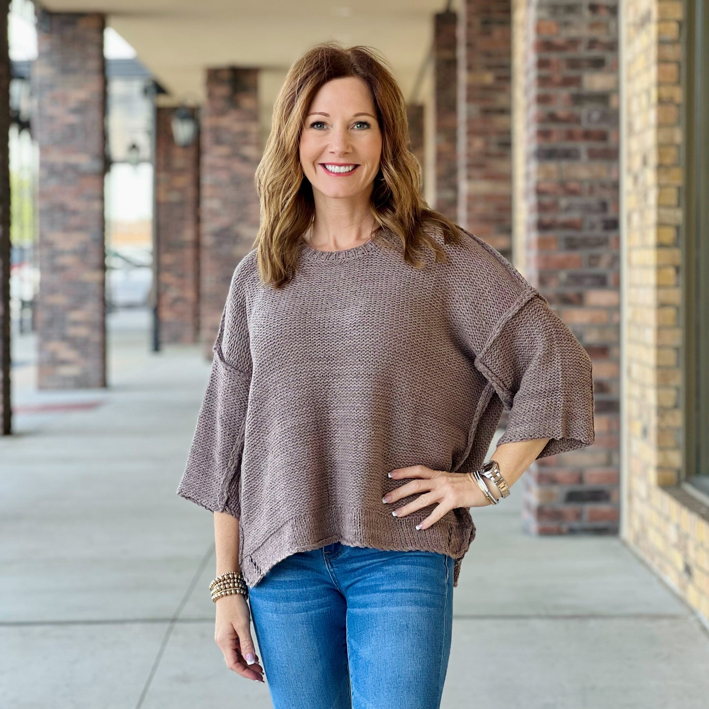 Chunky Tan Knit Sweater