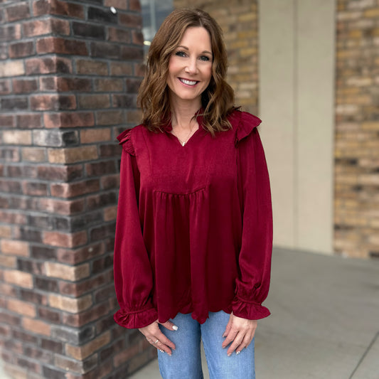Scalloped Hem Blouse