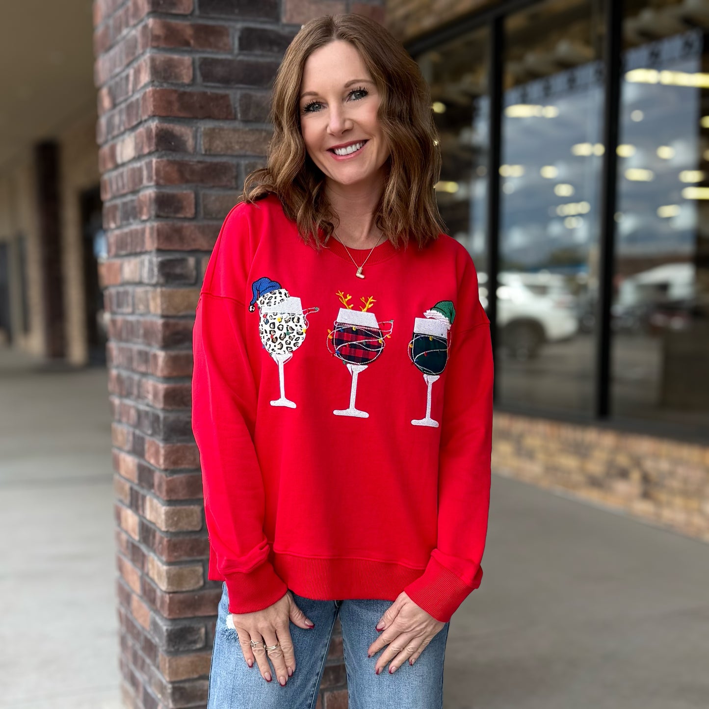 Christmas Wine Glass Top