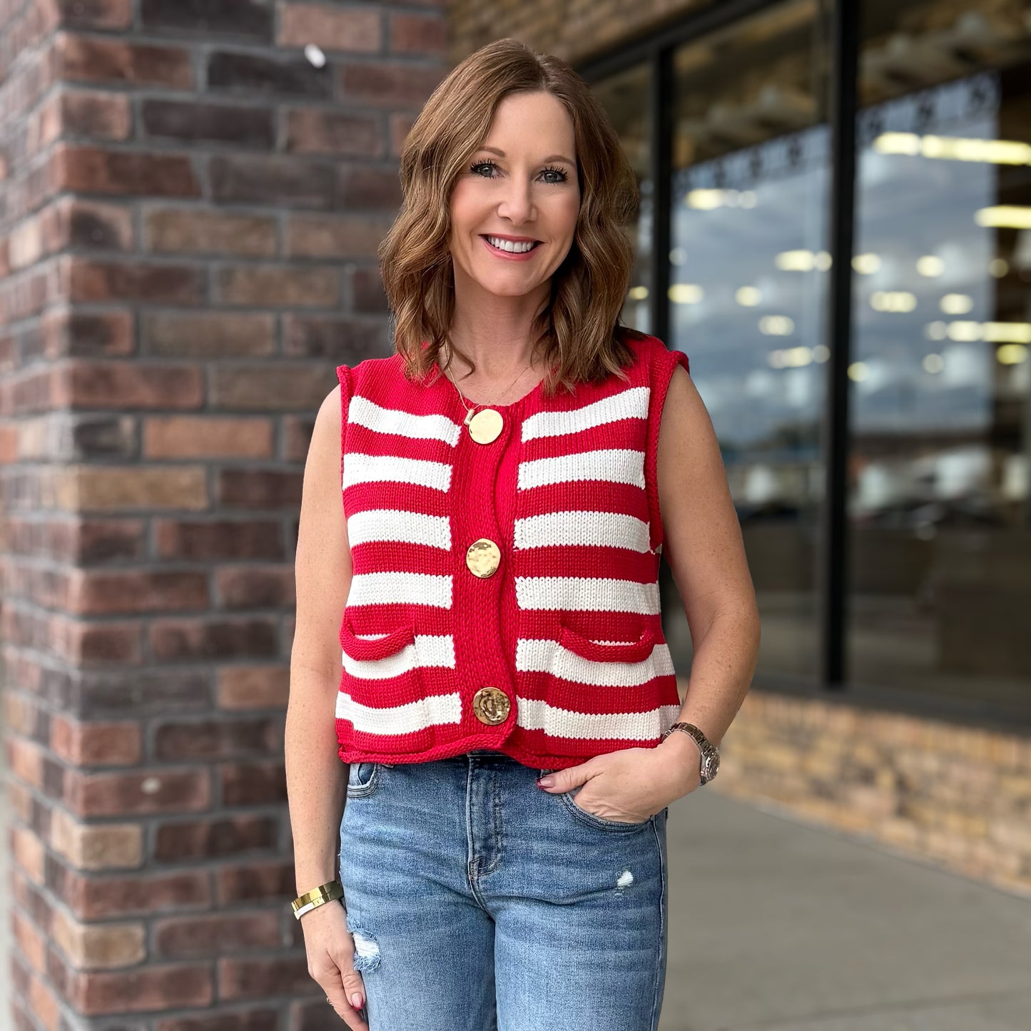 Christmas Candy Cane Vest