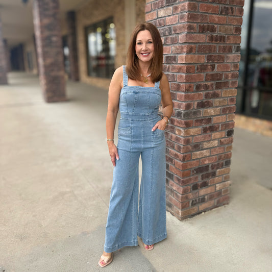 Sweetheart Denim Jumpsuit