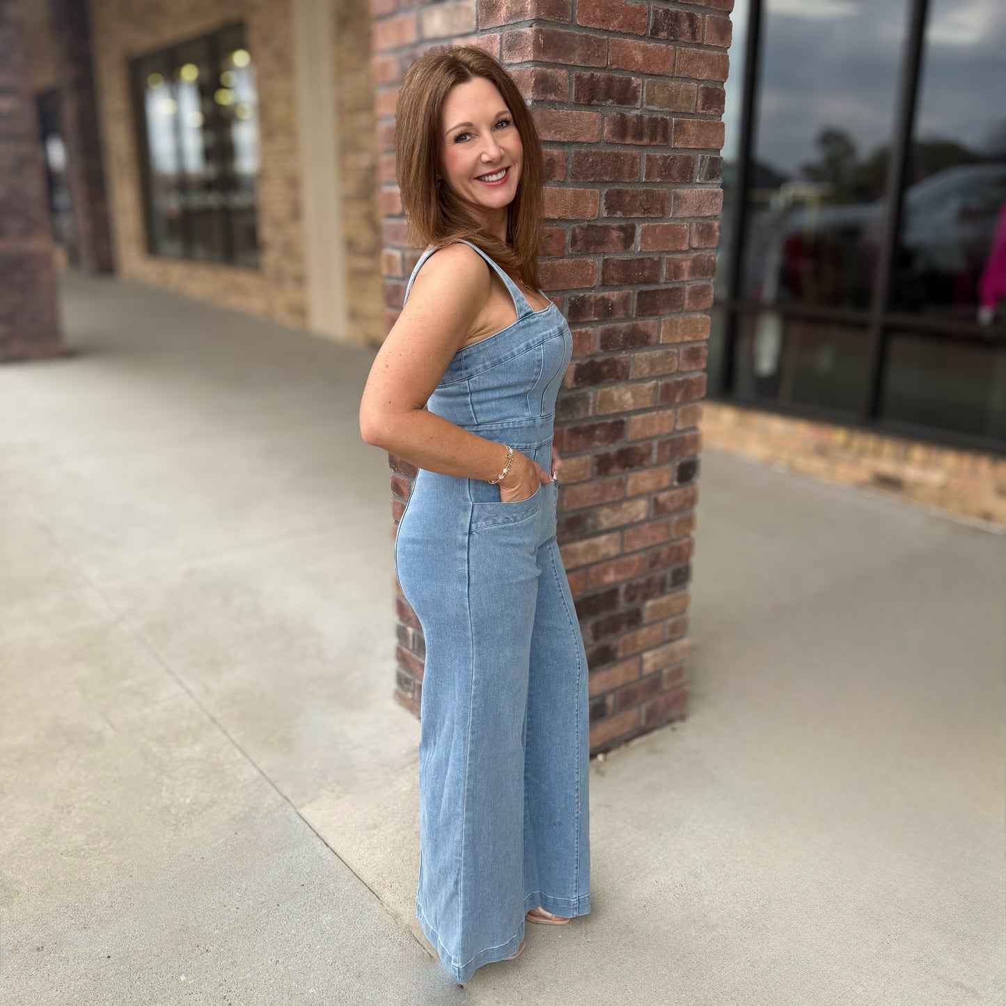 Sweetheart Denim Jumpsuit