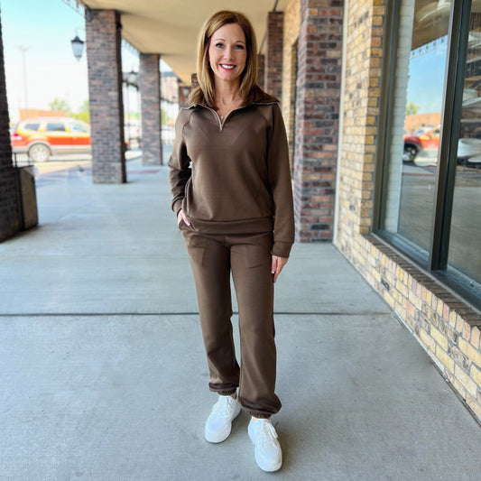 Dear Scarlett Buttery Soft Daytrip Jogger-Mocha