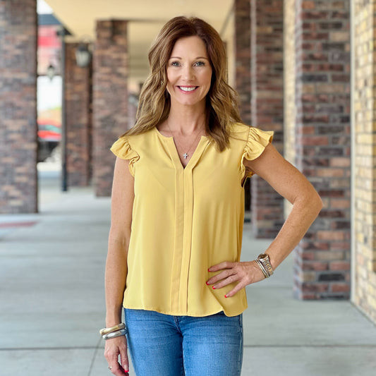 Sunshine Bliss Ruffle Top