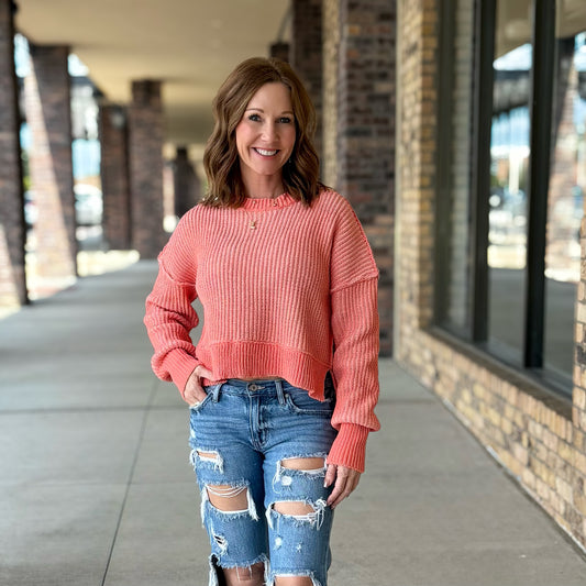 Two Tone Striped Sweater