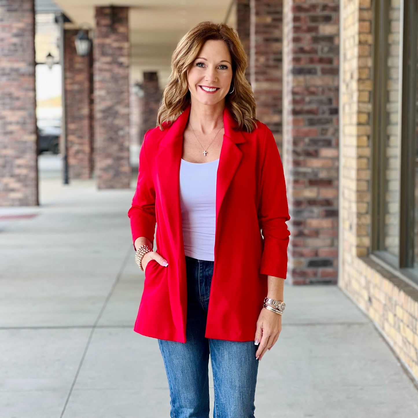 Strictly Business Red Blazer