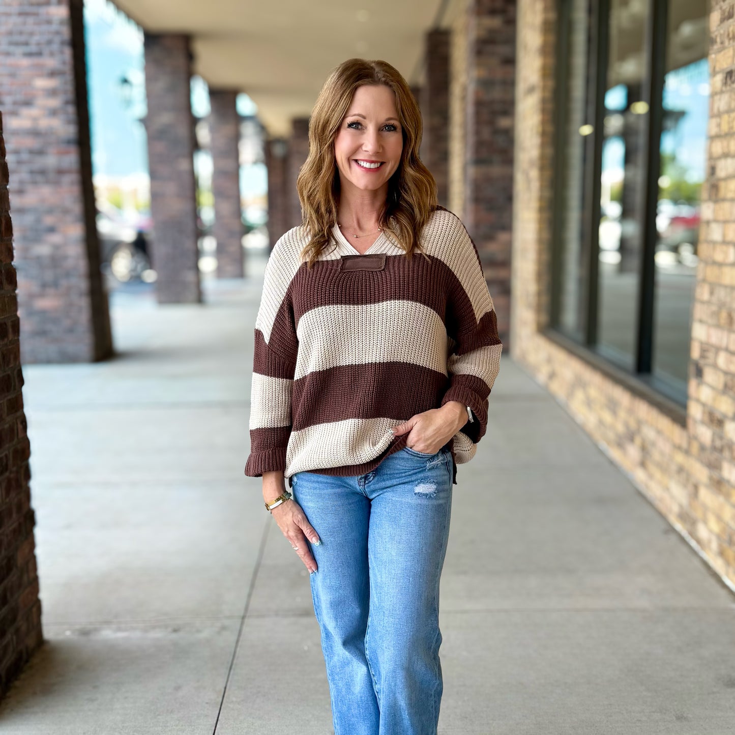 Fall Mist Striped Sweater