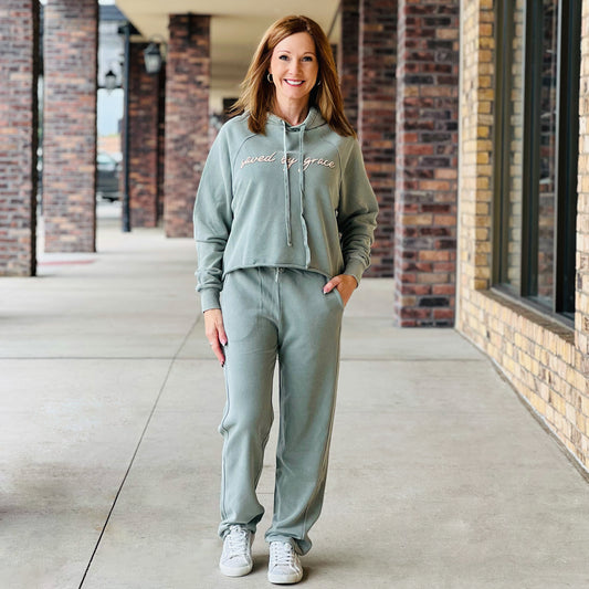 Zutter Saved By Grace Sweatpants-Sage