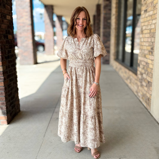 Soft Mocha Hue Maxi Dress