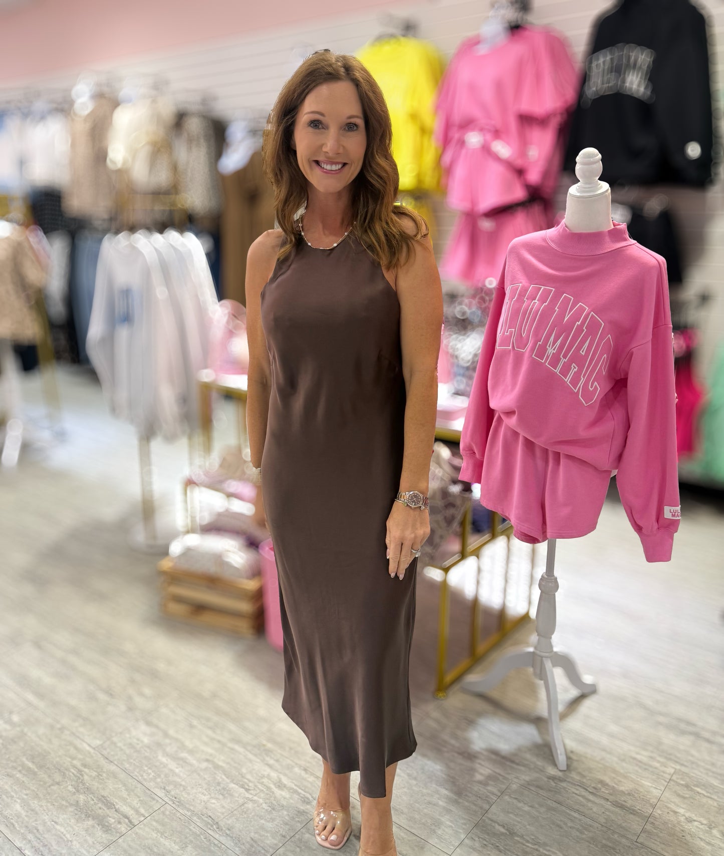 Satin Midi Dress: 3 Colors