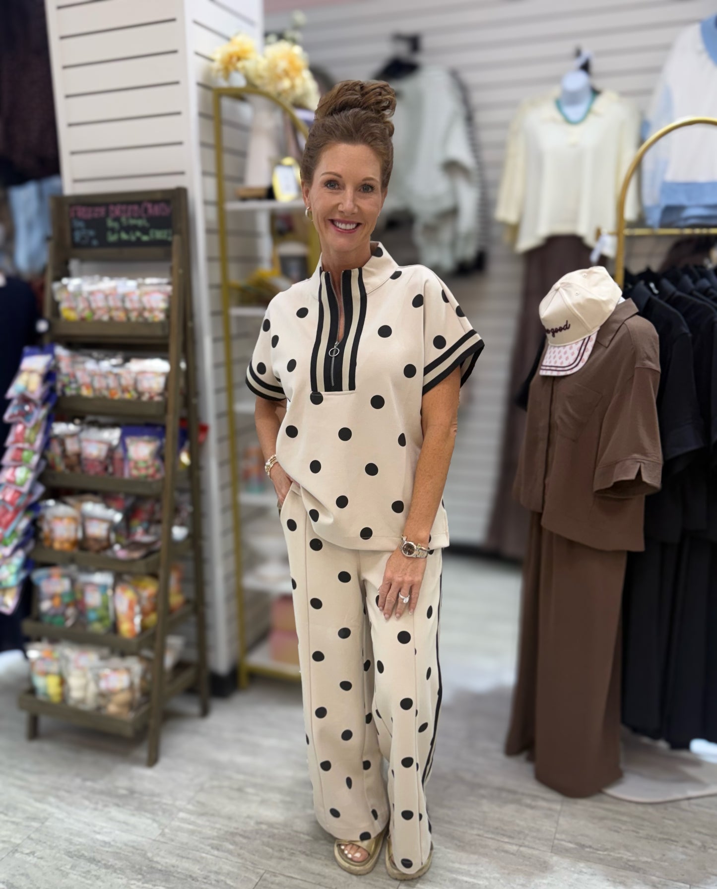 Creamy Polka Dot Set