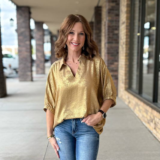Golden Shimmer Blouse