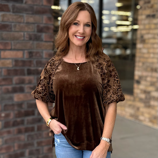 Chocolate Velvet Holiday Top