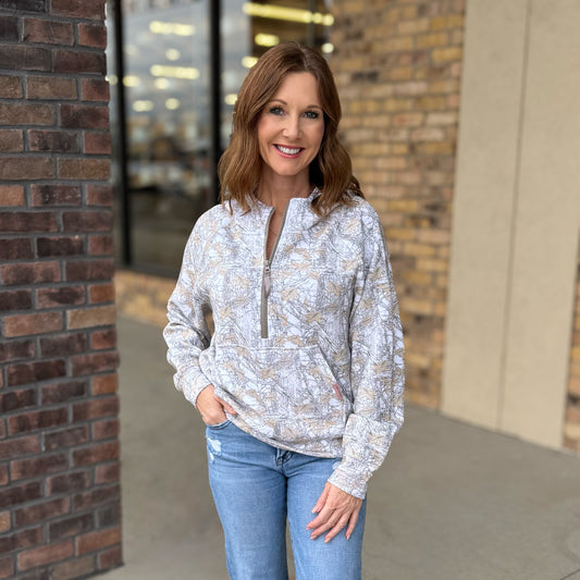 Simply Southern White Camo Scuba Sweatshirt