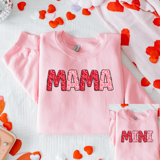 Faux Mama/Mini Sweatshirt