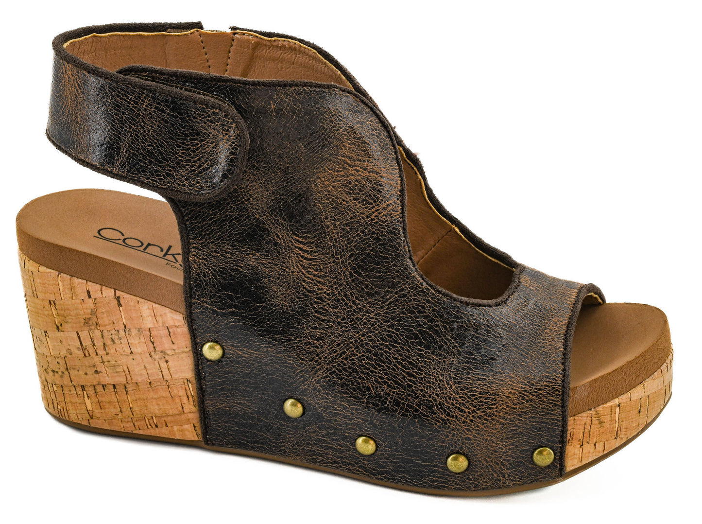 Corkys Frisky Wedge: Espresso Crinkle