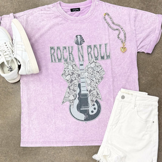 Zutter Puff Lace Bow Rock N Row Graphic Tee