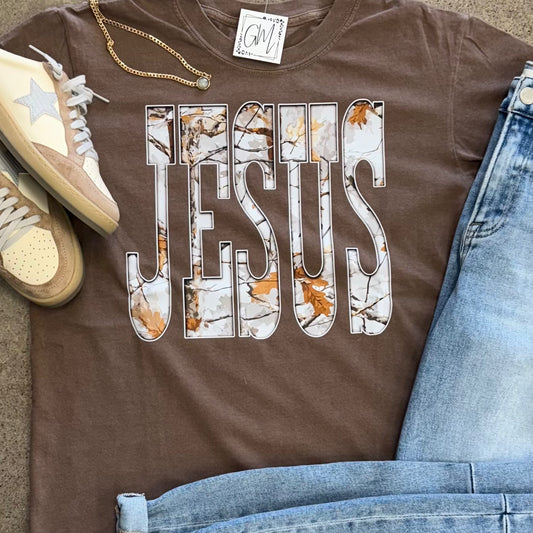 Camo JESUS Tee