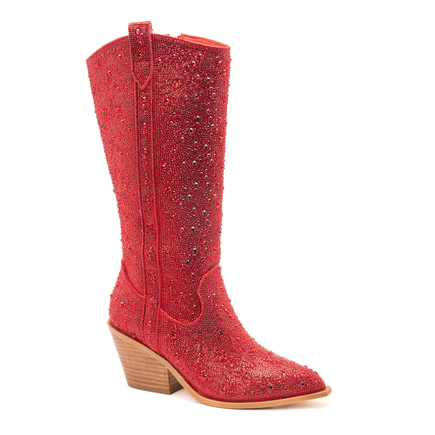 Corkys Glitzy Rhinestone Boot-Red