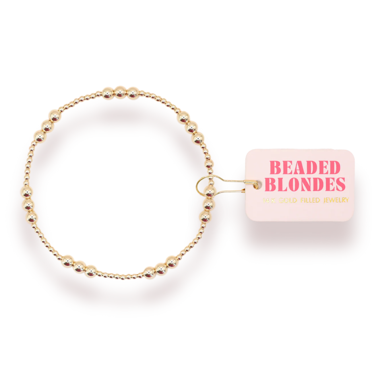 Beaded Blondes: ILY Gold Bracelet