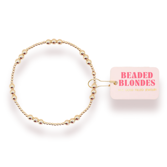 Beaded Blondes: ILY Gold Bracelet