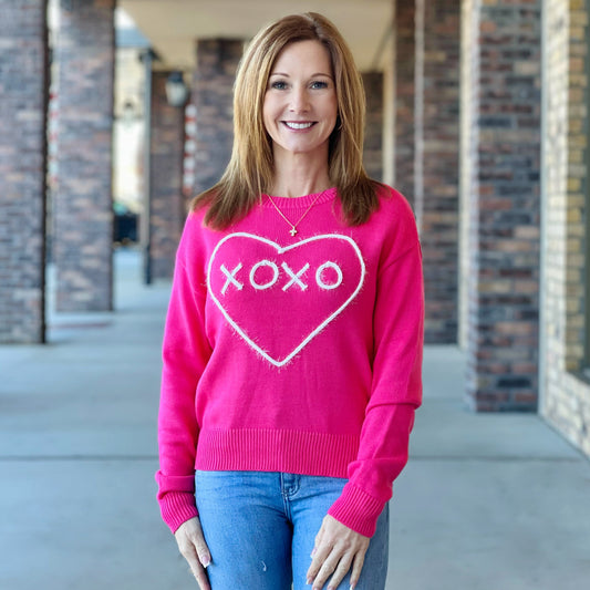 Hot Pink XOXO Sweater