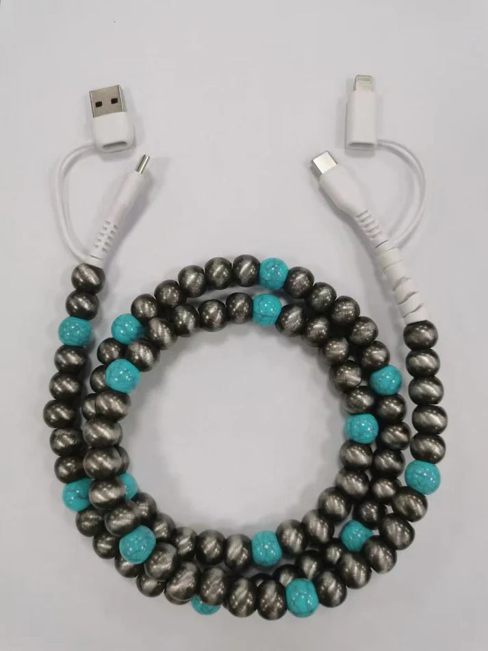 Silver & Turquoise 4-Way Charger