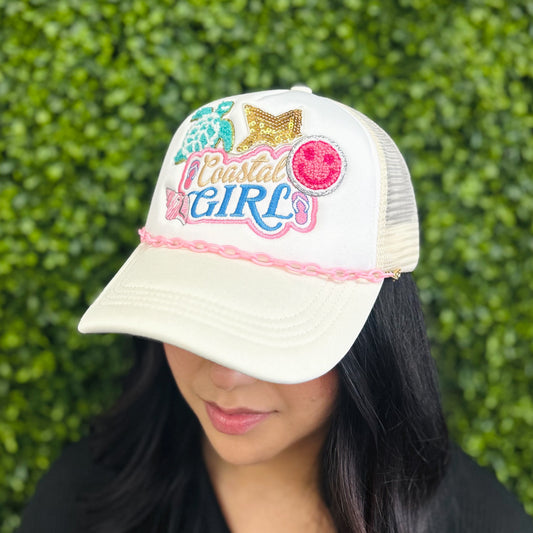 Coastal Girl Patch Trucker Hat