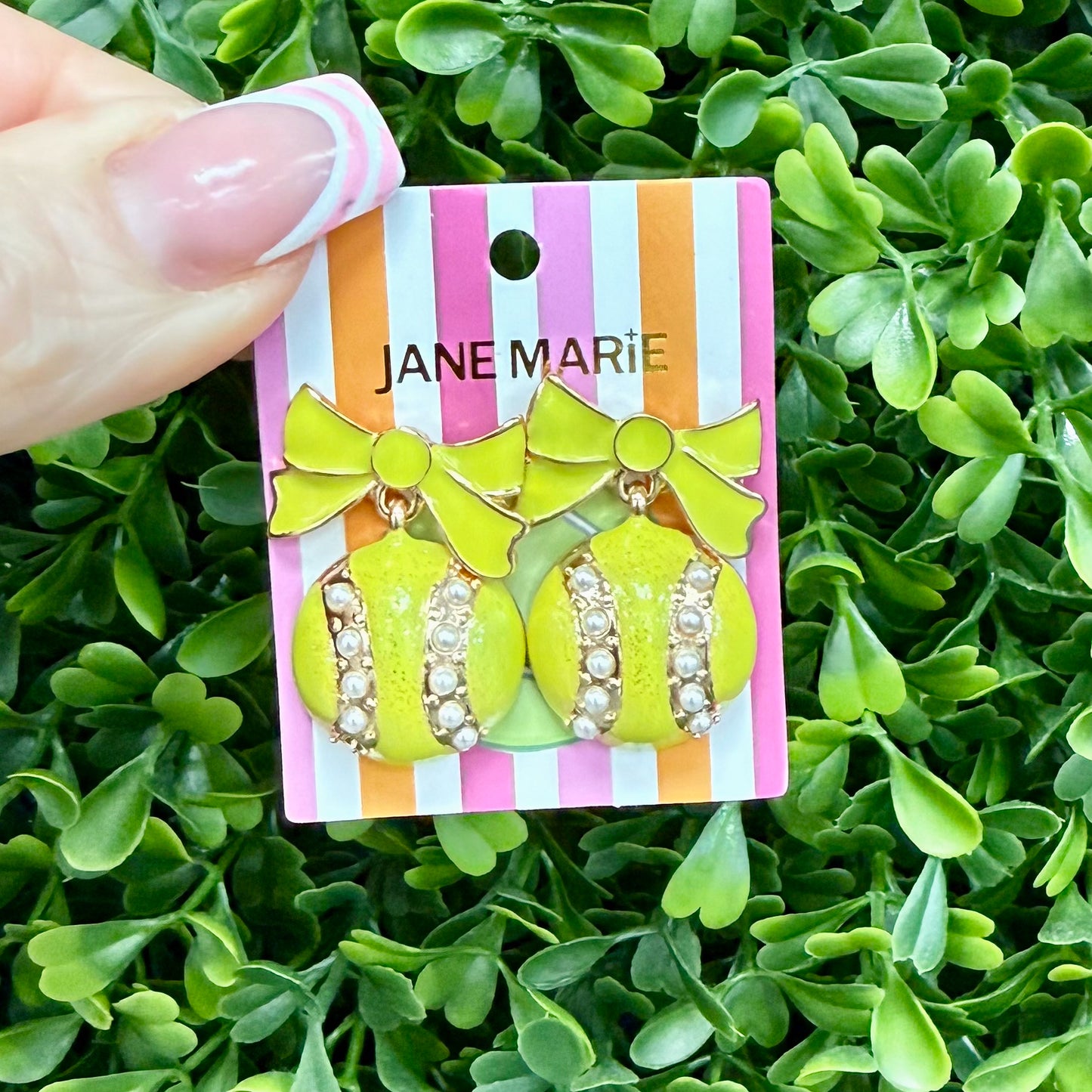 Softball Bow Rhinestone Earring