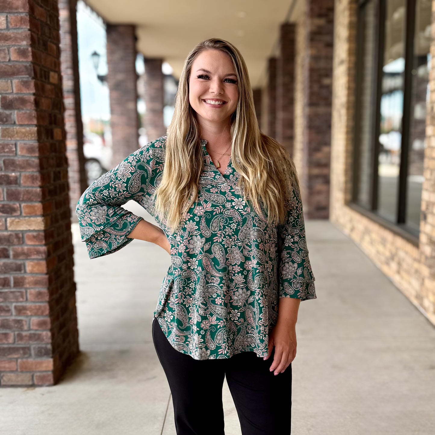Dear Scarlett Hunter Green Lizbell Top
