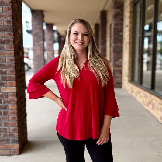 Dear Scarlet Lizbell Wrinkle Free Top