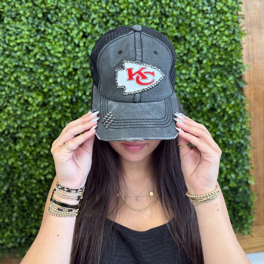 Kansas City Chiefs Hat W/ Bling