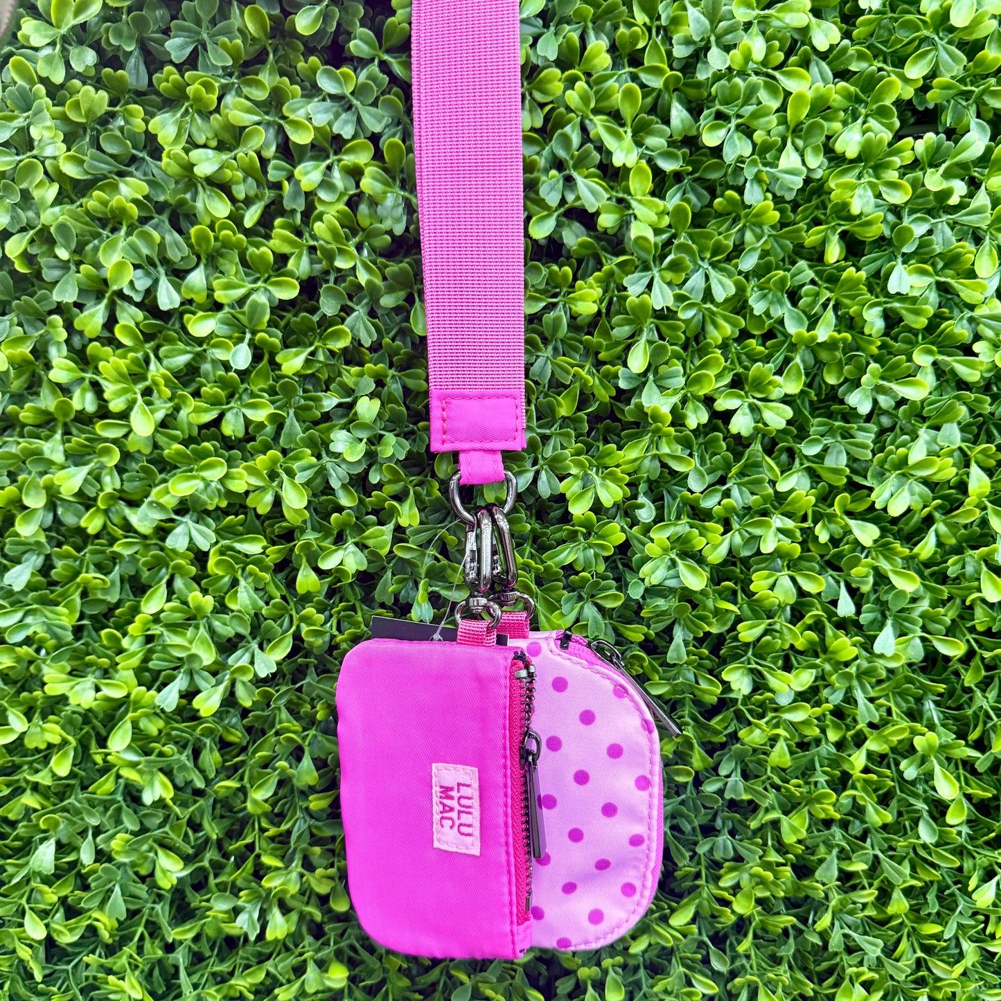 Lulu Mac Double Pouch Polka Dot Wristlet: Multiple Color