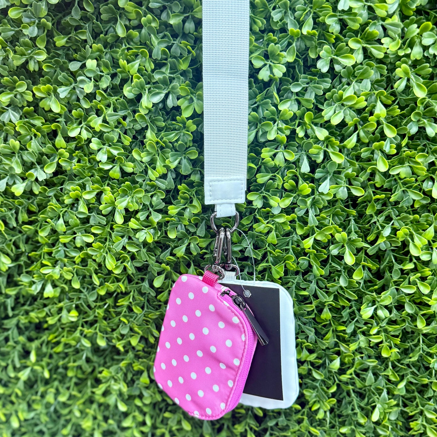 Lulu Mac Double Pouch Polka Dot Wristlet: Multiple Color