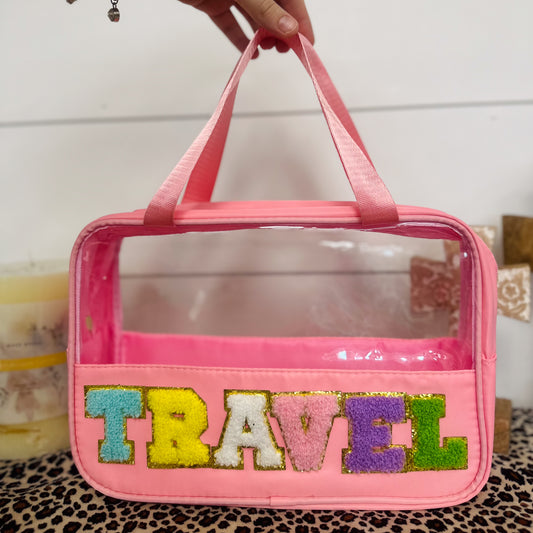 Travel Chenille Clear Bag