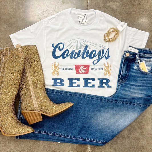 Cowboys and Beer Graphic Tee