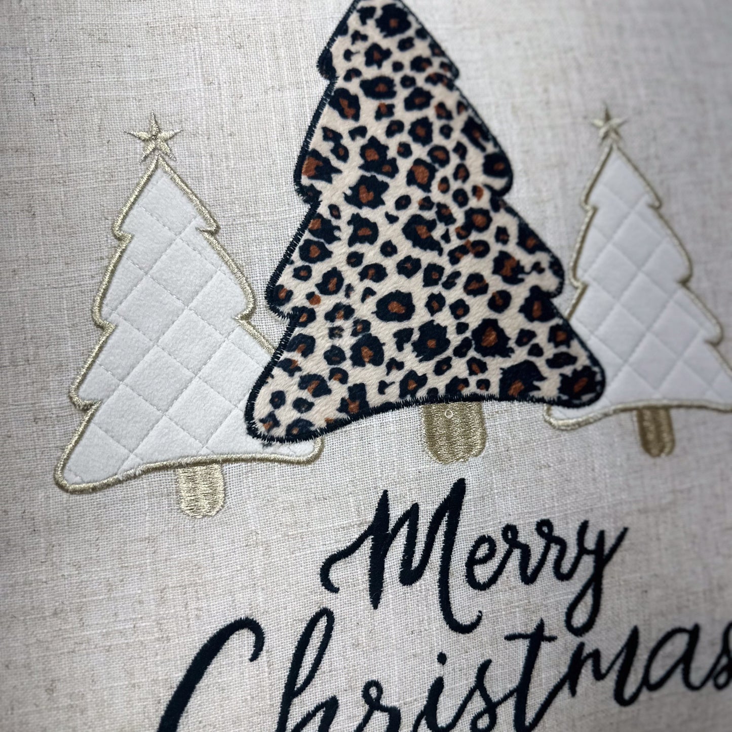 Leopard Christmas Pillow