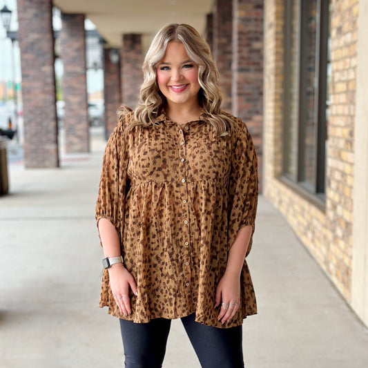 Leopard Tunic Blouse